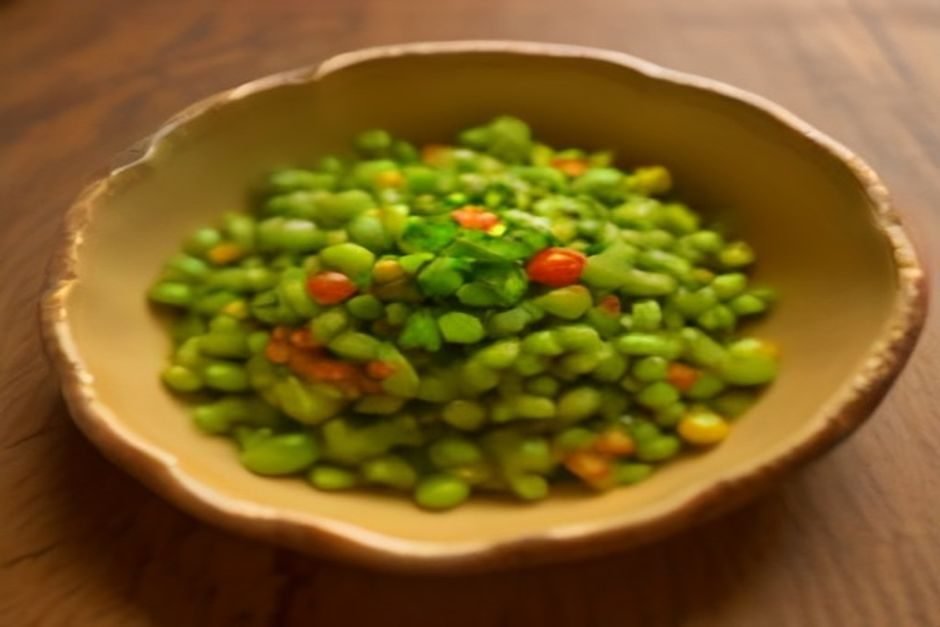 Arrumadinho de carne de sol com feijão-verde