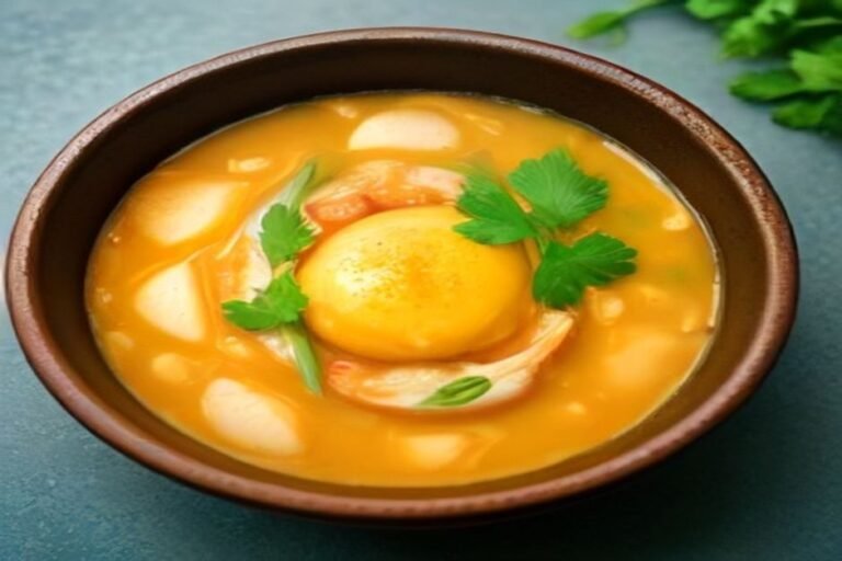 Moqueca de vieiras com manteiga de garrafa