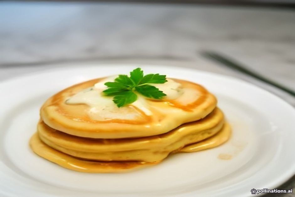Panqueca de frango com molho branco