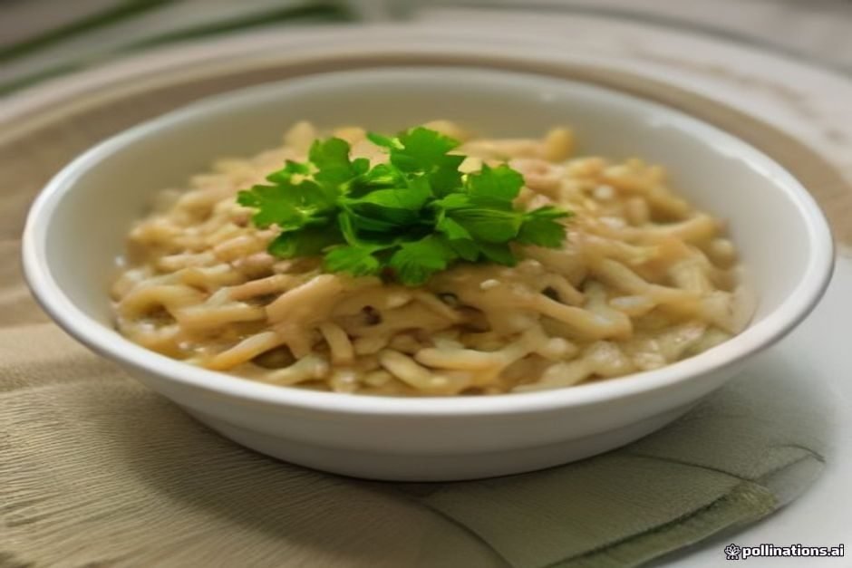 Strogonoff de carne com champignon e arroz branco