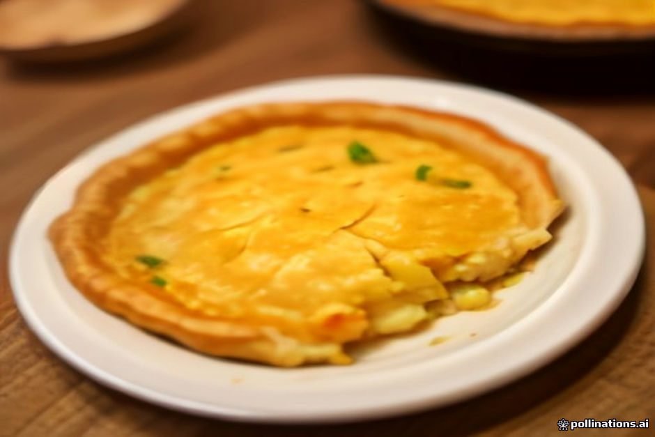 Torta de frango cremoso com massa de liquidificador